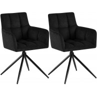 2 vnt. valgomojo kėdžių rinkinys „Jonah“ audinys