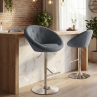 Baras kėdė Londonas Velvet chromas