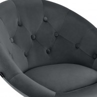 Baras kėdė Londonas Velvetas juodas