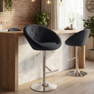 Baras kėdė Londonas Velvet chromas