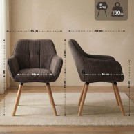 Valgomojo kėdė Vienna Cord natura
