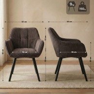 Valgomojo kėdė „Vienna Cord“, juoda