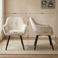 Valgomojo kėdė „Vienna Cord“, juoda