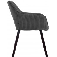 Valgomojo kėdė „Vienna Cord“, juoda