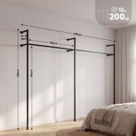 Sieninis drabužių kabyklos stovas „Merton“, 295,5 x 35 x 220 cm - PirkPatogiai.lt
