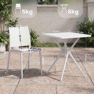 Sodo baldų komplektas „Amino“ su 2 kėdėmis