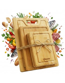 Bamio Bamboo Cutting Boards Set of 4 natura