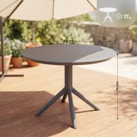 Apvalus stalas „Sky“, 105 cm - PirkPatogiai.lt