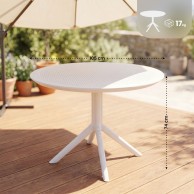 Apvalus stalas „Sky“, 105 cm - PirkPatogiai.lt