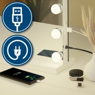 Veidrodis makiažui „Norlina“ be „Bluetooth“