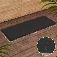 Tiko medžio suoliukas „Daxon“ su sėdimojo pagalvėle, 150 cm - PirkPatogiai.lt