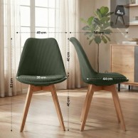 4 vnt. kėdžių rinkinys „Linares Cord“