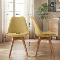 4 vnt. kėdžių rinkinys „Linares Cord“
