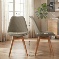 4 vnt. kėdžių rinkinys „Linares Cord“