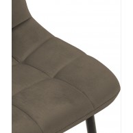 4 vnt. valgomojo kėdžių rinkinys „Tilde“ iš aksomo