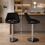 2 vnt. baro kėdžių rinkinys „HD Milet C“ iš dirbtinės odos