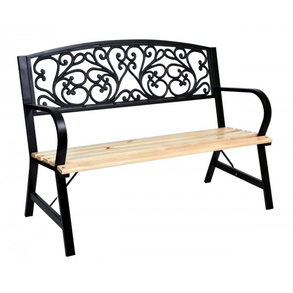 Plieno ir ketaus sodo suoliukas TITO Baldai