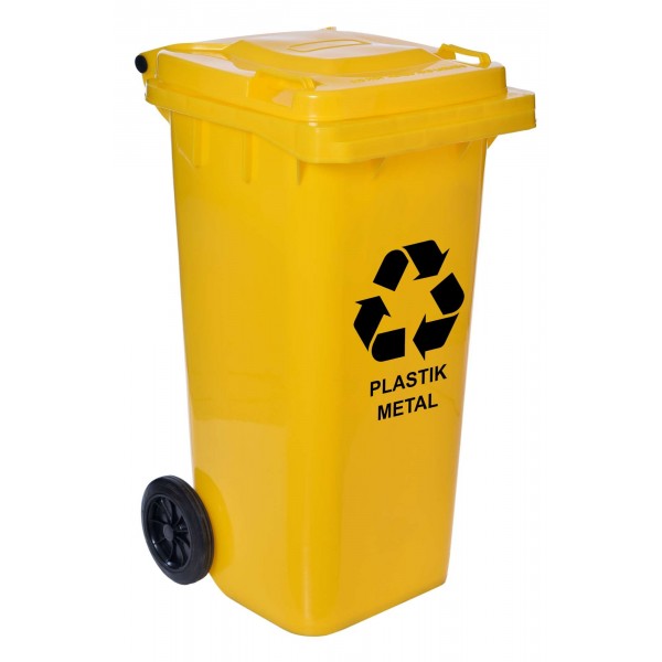 Atliekų dėžė 120L atliekų dėžė geltona Namams ir Sodui