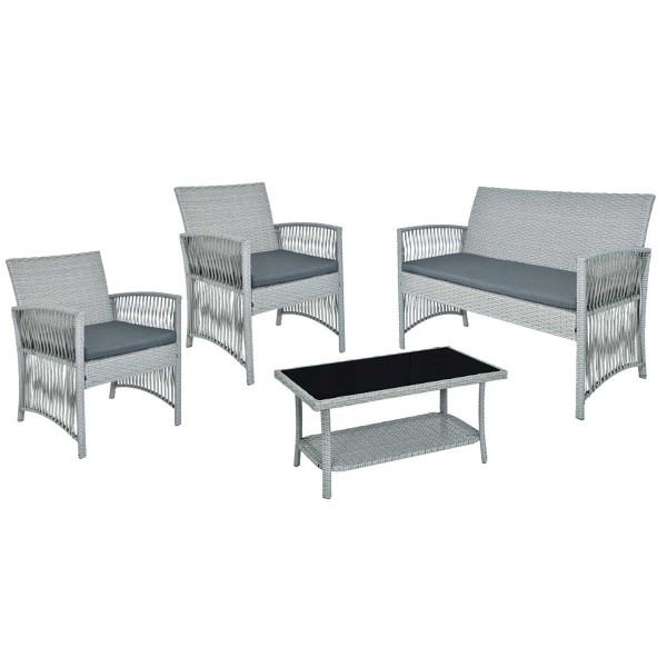 Sodo baldų komplektas KALINA ash grey Baldai