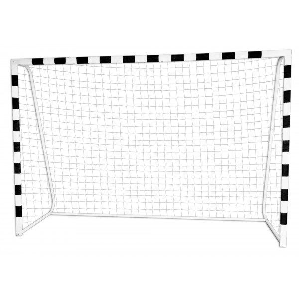 Futbolo vartai "Pro" 300 x 200 cm baltos ir juodos spalvų Sporto Reikmenys