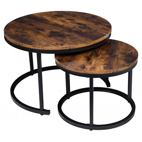 Dviejų "Galen Rustic" palėpės staliukų rinkinys Baldai