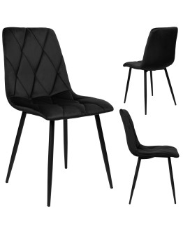 "Madison Velvet" minkšta kėdė juoda