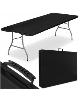 IMPRO sulankstomas maitinimo stalas dėkle 240 cm, juodas