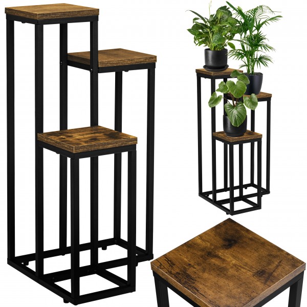 "Munir" Kaimiškas brandinto ąžuolo juodas stovintis gėlynas - PirkPatogiai.lt