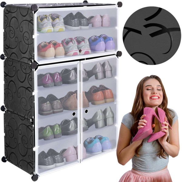 Modulinė batų spinta RAKIA juoda Namams ir Sodui