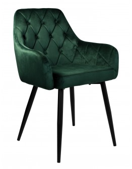 Velvetinė kėdė ATLANTA VELVET tamsiai žalia