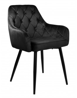 Velvetinė kėdė ATLANTA VELVET juoda