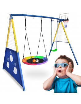 AMICO žaidimų aikštelė 2 sūpynės su žaidimų krepšiu