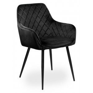 HAVANA VELVET aksominė kėdė juoda