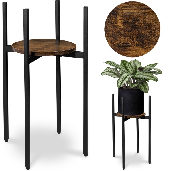 "Torre Rustic" 60 cm augalų stovas juodos spalvos Baldai > Stovai augalams