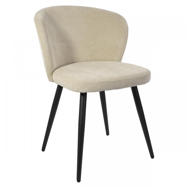KROSBY Velvetinė kėdė Beige - PirkPatogiai.lt