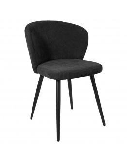 KROSBY Velvetinė kėdė juoda