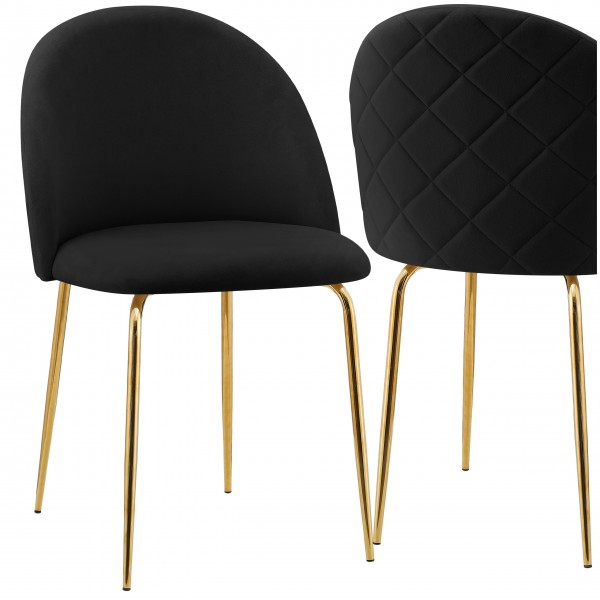 "Fargo Gold Velvet" kėdė juoda - PirkPatogiai.lt