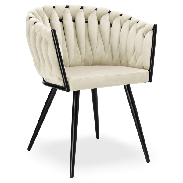 Pinta veliūro kėdė ASTON VELVET beige - PirkPatogiai.lt