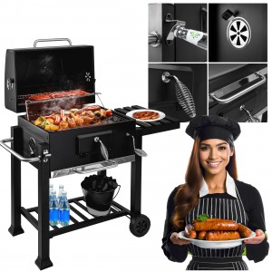 Sodo kepsninė ant medžio anglių su dangčiu MEJOR