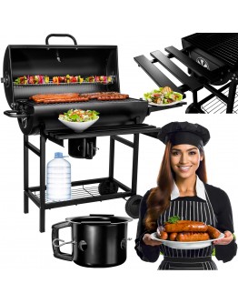 Medžio anglių sodo kepsninė 2 grotelės, peleninė BAREL