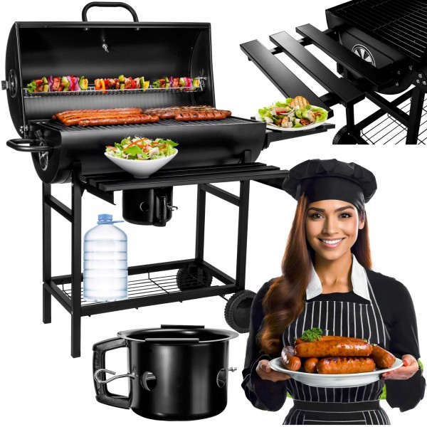 Medžio anglių sodo kepsninė 2 grotelės, peleninė BAREL Namams ir Sodui > Kita