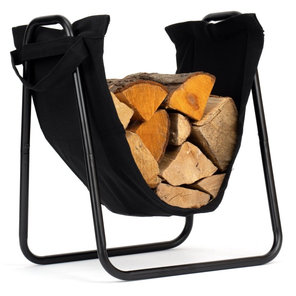 Stojak na drewno SURAT metalowy czarny Namams ir Sodui