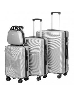 4 kelioninių lagaminų rinkinys AZORES SILVER 4in1