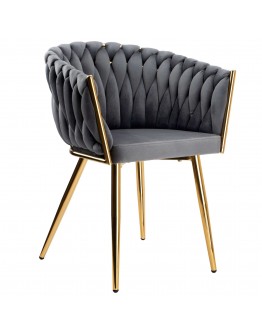 Pinta veliūro kėdė COFTON gold VELVET graphite