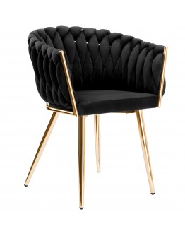 Pinta veliūro kėdė COFTON Gold VELVET Black