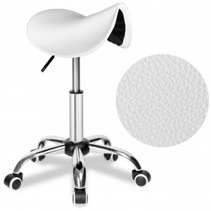"Stratum" kosmetikos kirpyklos taburetė balta