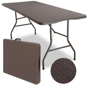 WOODLAND maitinimo stalas sulankstomas dėkle 180 cm rudos spalvos
