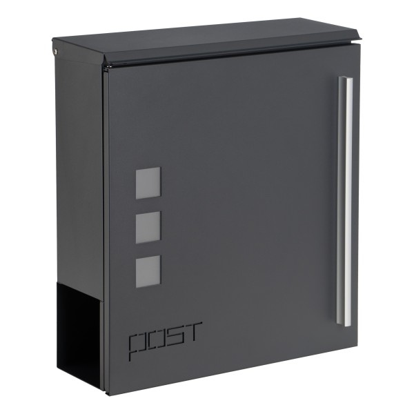 MILUZ antracito spalvos pašto dėžutė Namams ir Sodui