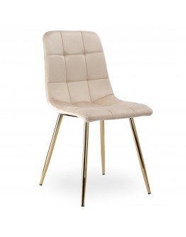 DENVER Velvet Gold Beige kėdė