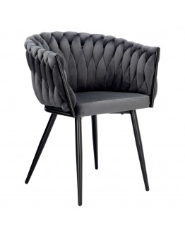 Pinta veliūro kėdė COFTON Black VELVET graphite